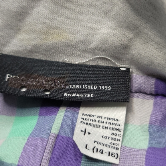 Rocawear Kids Double Breasted Jacket Light Gray‎ Embroidered Logo Size Medium - Picture 10 of 11